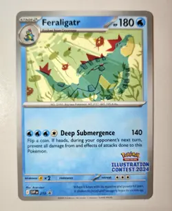Feraligatr SVP213 Illustration Contest 2024 Pokemon Scarlet Violet Promo BSP NM - Image 1