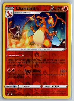 2020 SWORD & SHIELD VIVID VOLTAGE CHARIZARD REVERSE HOLO #25 - Image 1