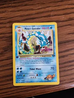 Pokemon TCG Gym Challenge Misty's Gyarados Holo Rare Card 13/132 1st Edition - Image 1