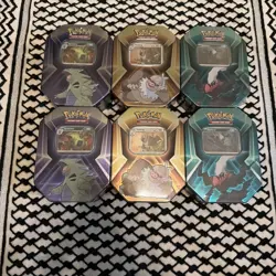 Pokemon TCG Triple Whammy Tins Set Collector Tins (Set of 6) Factory Sealed. - Image 1