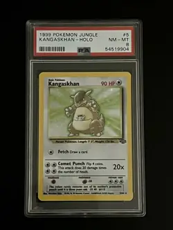 1999 Pokemon Jungle 5 Kangaskhan-Holo PSA 8, New Slab - Image 1