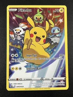 Pikachu SWSH020 Pokemon Card English Sword & Shield Promo Trading Card Game CCG - Image 1
