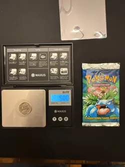 HEAVY Pokemon Base Set Booster Pack Factory Sealed 21.17 Grams - Image 3