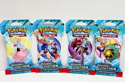 Pokemon TCG: (4) "Journey Together" Sleeved Booster Packs~Art Set~SEALED~ *NEW* - Image 1