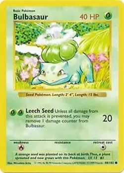 Pokemon Bulbasaur (44/103) Base (SL) MP - Image 1