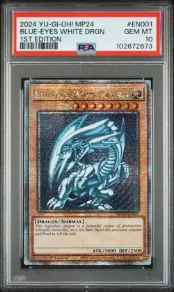 YUGIOH PSA 10 Blue-Eyes White Dragon MP24-EN001 QCR 1st Edition *3091 SDK ART - Image 1