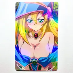 Yu-Gi-Oh! Dark Magician Girl Sexy Doujin Waifu Girl Anime Art Goddess Card - Image 1