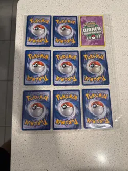 pokemon cards sleeve of 9 including 5 full arts 2 EXs houndoom and a half legend - Image 2
