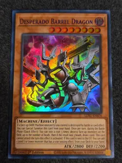 Yu-Gi-Oh Card - LDS1-EN076 - DESPERADO BARREL DRAGON Purple (ultra rare holo) NM - Image 1