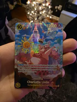 Charlotte Linlin Full Art Foil One Piece TCG Card OP03-114 SR NM Pack Fresh! - Image 3