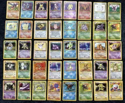 Pokemon 40 Card Lot Holo Rare Vintage fossil gym jungle READ DESCRIPTION - Image 1