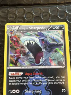 Team Aqua's Sharpedo Double Crisis #21/34 Holo Rare Pokemon Card - Image 2