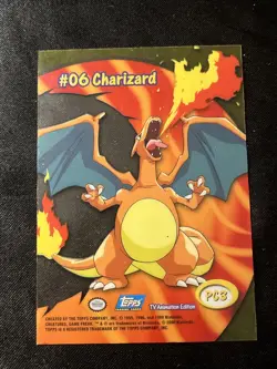 2000 Topps Pokemon TV Animation Series 2 #PC3 Charizard #06 Clear Card - Image 2