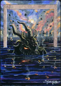 MTG Revised Ed. Plains Card, Spoops Myrfors, Altered Art - Image 1
