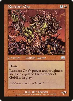 Reckless One NM/M Onslaught Red Goblin Avatar Mtg Magic English Regular - Image 1
