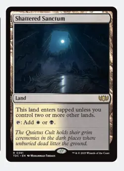 Shattered Sanctum | MTG TDC | Orzhov White Black Slow Land | Rare | NEW NM - Image 1