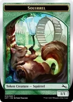 1x Squirrel Token - Foil NM-Mint, English Unstable MTG Magic - Image 1