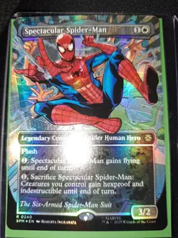 Magic The Gathering Spiderman Spectacular Spider-Man #240 Textured Raised Foil - Image 2