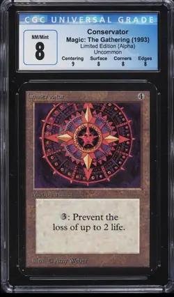 MTG Alpha CONSERVATOR CGC 8 Graded Power 1993 Magic The Gathering - Image 1