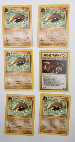 Lotto Pokemon Kabuto 50/62 Ita Fossil Prima Edizione Kabuto King - Image 3