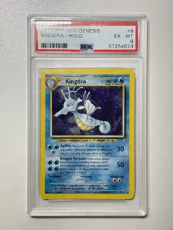 2000 Pokemon Neo Genesis Kingdra Holo Rare PSA 6 EX-MT Vintage - Image 1