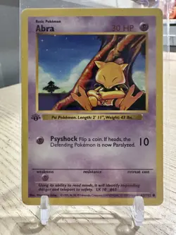 Pokemon TCG Abra Base Set 43/102 1st Edition Never Played Near Mint - Image 1