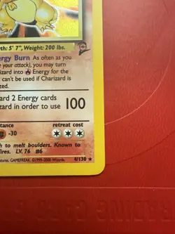 Pokemon TCG Charizard Base Set 2 4/130 Holo Unlimited Holo Rare - Image 5