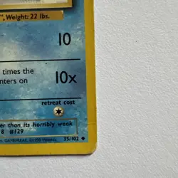 Magikarp 35/102 Base Set Pokemon TCG 1999 Has Some Wear - Image 4