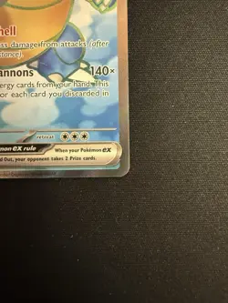 Pokemon TCG Blastoise EX Full Art 184/165 Scarlet and Violet 151 Ultra Rare - Image 5