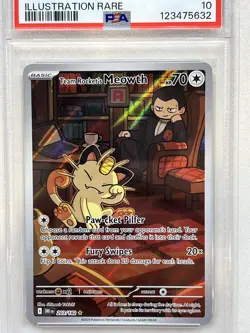 PSA 10 Team Rocket's Meowth #203/182 - Destined Rivals Pokemon TCG - Image 3