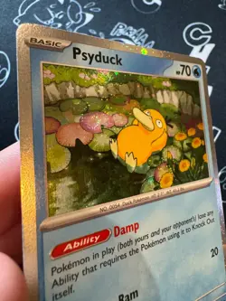 Psyduck MEP 007 Pokemon TCG Mega Evolution Cosmos Holo Black Star Promo - Swirl - Image 3