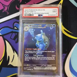 Pokemon TCG Blastoise EX Sir 200/165 Scarlet & Violet 151 PSA 9 - Image 1