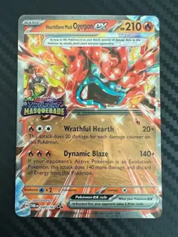 Pokemon TCG Hearthflame Mask Ogerpon ex Twilight Masquerade Stamp 040/167 NM - Image 1