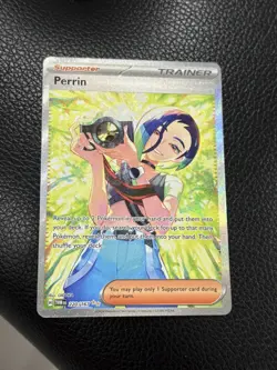 Pokemon Twilight Masquerade Perrin Full Art Trainer #220 Pack Fresh - Image 1