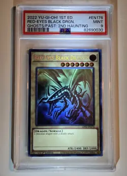 2022 YU-GI-OH! Red Eyes Black Dragon GFP2-EN176 GHOST RARE PSA 9 - Image 1