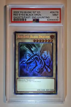 2022 YU-GI-OH! Red Eyes Black Dragon GFP2-EN176 GHOST RARE PSA 9 - Image 2