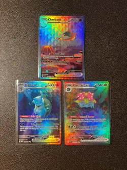 TRIO of special Pokemon Fan Card - Charizard, Blastoise, Venusaur - NM or M - Image 1