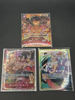 Reserved listing ONE PIECE Card Parallel 3 Card Set Luffy Ace Yamato Japanese - Image 1