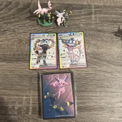 Prismatic Evolutions Premium Figure Collection Promo Cards Pin And Sleeves - Image 1