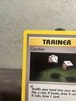 Pokemon Fossil Common Card - Trainer Gambler 60/62 Unlimited Edition-LP!! - Image 2