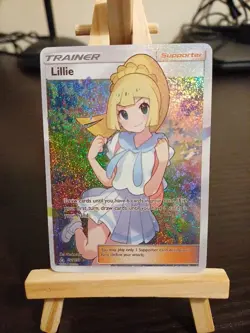Custom SPARKLING HOLO Lillie Trainer Card READ DESCRIPTION BELOW - Image 1