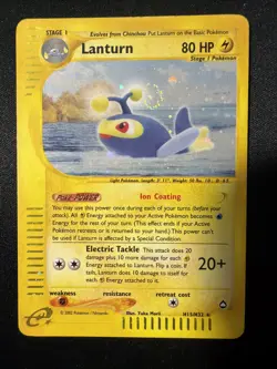 Lanturn H15/H32 - Aquapolis - Pokemon Card TCG Holo E-Reader - Image 1