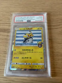 PSA 10 Yokohama's Pikachu 283/sm-p 2018 Japanese Promo Pokemon Center Card - Image 1