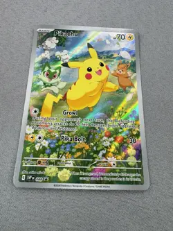PIKACHU SVP 088 Scarlet & Violet Full Art Promo Pokemon Card Black Star Promo NM - Image 3