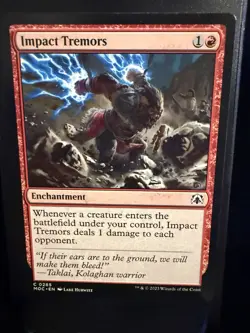 MTG - Impact Tremors - LP Commander: March of the Machine Common #285 Regular - Image 1