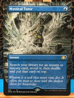 MTG - Mystical Tutor. Dominaria Remastered. Borderless - Rare Blue Instant. - Image 1