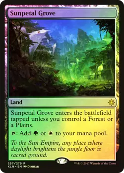 Magic The Gathering MTG SUNPETAL GROVE FOIL Ixalan NM Near Mint - Image 1