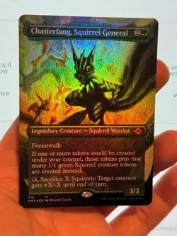 1X FOIL Chatterfang, Squirrel General BORDERLESS MINT MTG MH2 Modern Horizons 2 - Image 1