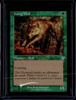 Young Wolf - 425 - Foil - INR - NM - MTG Magic the Gathering - Image 1