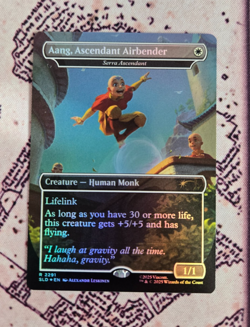 MTG Foil Aang, Ascendant Airbender Borderless Serra Ascendant Avatar Secret Lair - Image 1